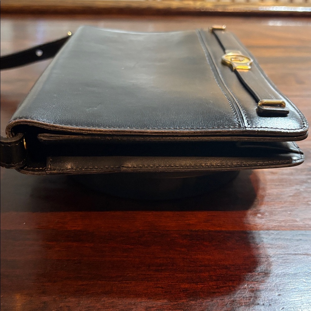 DIOR Vintage Black Leather Flap Crossbody Bag - Picture 5 of 17